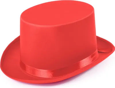 Produktbild von Bristol Novelty Uni Satin-Zylinder BN2035 (Einheitsgröße) (Rot)