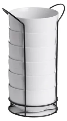 Image de Set de 6 bols avec support, 800 ml