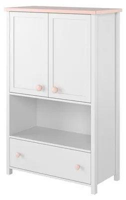 Obrázok produktu pre Komoda 2D1S biela/ružová LUNA LN11