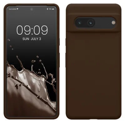 Produktbild von kwmobile Handyhülle für Google Pixel 7 Hülle, für Pixel 7 Case - Hülle Silikon - kabelloses Laden - Chocolate