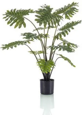Obrázok produktu pre Umelá rastlina Philodendron 80cm - realistická izbová rastlina, bez nárocnej