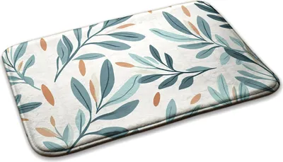 Produktbild von Teppich Wohnzimmer Schlafzimmer Modern - 90 cm x 60 cm - Blätter Und Zweige