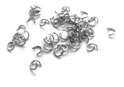 Produktbild von Vintageparts Biegeringe Offen Silber Platiniert 5 mm 100 Stück