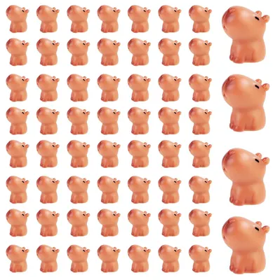 Productafbeelding van Solidchoice - Set van 60 Mini Capybara Figuren voor Decoratie