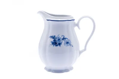 Obrázok produktu pre Thun 1794 Rose, vysoký džbán na mlieko, porcelán, modré ruže, 1 l, Thun