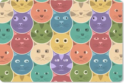 Produktbild von MuchoWow® Schreibtischunterlage Katzen - Regenbogen - Kind - Design 60x40 cm - XXL Mauspad - Großes Mauspad