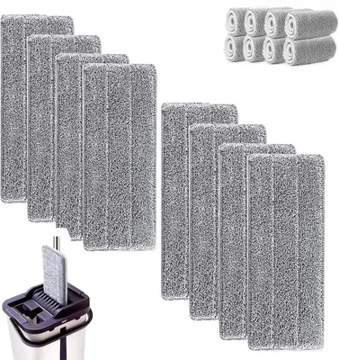 Produktbild von Moppads aus Mikrofaser, waschbar, 8 Stück, 32 x 12 cm, für verschiedene Bodenarten
