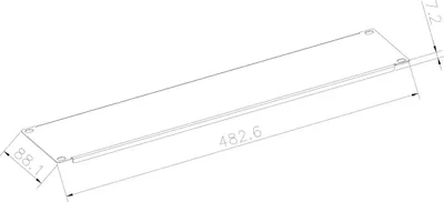 Image de Panneau d'obturation pour rack et baie 19'', Hauteur 2U
