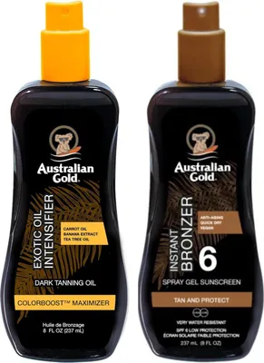Zdjęcie produktu dla Australian Gold Intensifier Oil + Żel W Sprayu Z Bronzerem SPF6