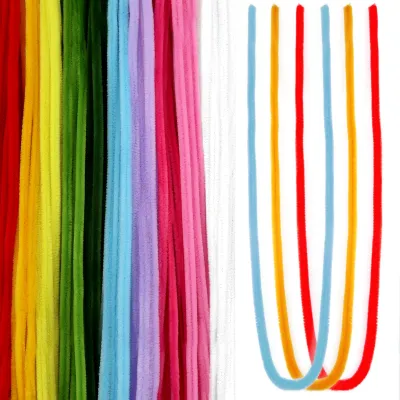 100 bunte Pfeifenreiniger, 60 cm, Chenilledraht, Basteldraht