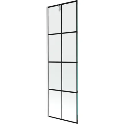 Obrázek produktu pro Mexen Next vanová zástěna 1 křídlo 60 x 150 cm, Černý vzor, Chromovaná - 895-060-000-00-77-01