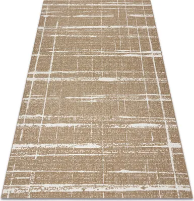 Produktbild von FLAT 48965265 Sisalteppich Trellis vintage - naturbeige Strohfarbe, Kordel beige 160x230 cm