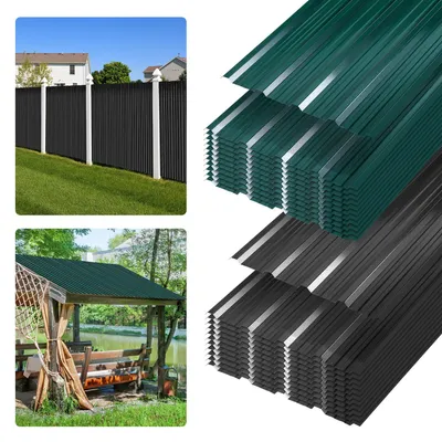 Obrázek produktu pro Eikuavons 36x profilovaný plech, trapézový plech, střešní plech, pozinkovaný ocelový plech – vlnitý profil v antracitové barvě, ocelové střešní desky pro venkovní použití, pro střechy, přístřešky pro auta
