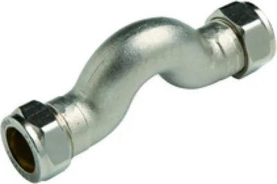 Produktbild von Messing Klemmverschraubung für Kupferrohr, Überspringbogen Ø18