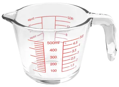 Produktbild von Messbecher aus Glas, 500 ml - Hitzebeständiges Borosilikatglas