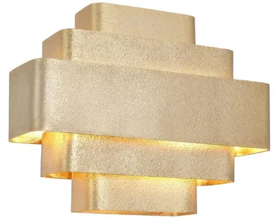 Obrázok produktu pre Casa Padrino nástenné svietidlo zlaté 38 x 12,5 x v. 31 cm - Elegantné nástenné svietidlo do obývačky - Svietidlá do obývačky