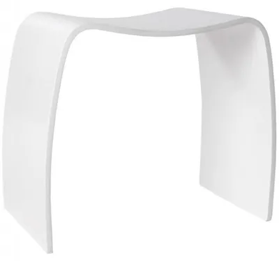 Image de Casa Padrino Tabouret Designer Bois Blanc Wave - Meubles de Salon