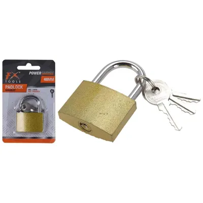 Image de Fx Tools Cadenas en métal avec 3 clés 40 Mm