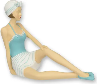 Produktbild von Skulptur Dame am Strand Kunstharz Replikat Retro Design Dekoration