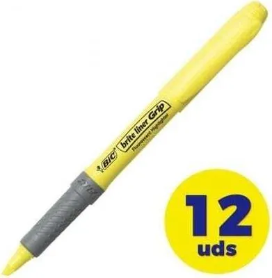 Image de BIC Textmarker "Highlighter Grip", Keilspitze, gelb