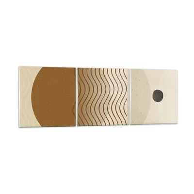 Produktbild von Bilder auf glas - 3 Teile - Abstraktion Geometrie Minimalismus - 150x50cm - Glasbilder - Wandbilder - Bilder - Wanddekoration aus Glas - Glas Bilder - Wandbild auf Glas - GCA150x50-5043