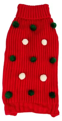 Produktbild von PAW Holiday Poms Sweater red S