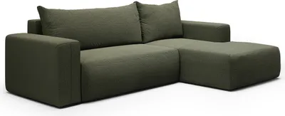 Produktbild von Ecksofa rechts umwandelbar 3-Sitzer Truhe Bliss Tannengrün