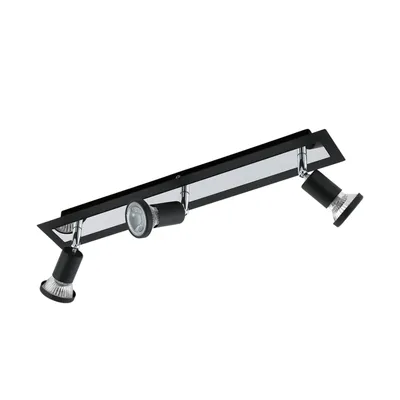 Zdjęcie produktu dla EGLO Sarria, Niewymienialne źródło światła, 10 W, 3000 K, 400 lm, 220-240 V, Czarny, Chrom