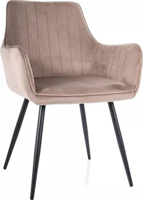 Produktbild von VANGELI Polsterstuhl für Esszimmer - beige/schwarz