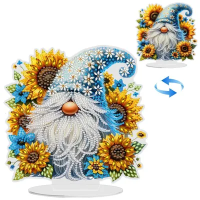Image de Kit de création de décoration de bureau en forme de tournesol, technique du diamant, pour enfants et adultes