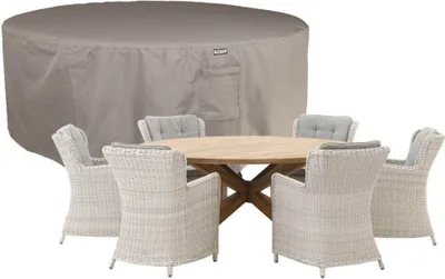 Produktbild von Raffles Covers Schutzhülle für Sitzgruppe, rund 275 H: 85 cm | Atmungsaktiv | Wasserdicht | UV-beständig | Doppelnähte | Elastischer Kordelzug