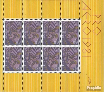 Produktbild von Briefmarken Schweiz 1981 Mi 1196 Kleinbogen (kompl.Ausg.) postfrisch Swissair