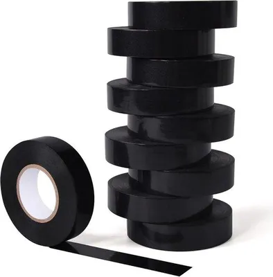 Obrázok produktu pre Čierna vodovzdorná PVC páska do auta, 10 ks, 19 mm x 20 m