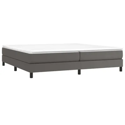 Produktbild von vidaXL Boxspringbett mit Matratze Grau 200x200 cm Kunstleder