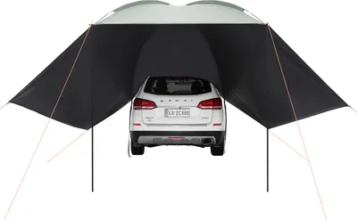 Obrázok produktu pre SucceBuy markíza na vozidlo, 10' x 7' tieniaca bočná markíza na auto, PU2000mm UV50+ s predĺženými bočnými strechami a prenosnou taškou na uloženie, vhodná pre nákladné vozidlá, SUV, dodávky, obytné vozidlá