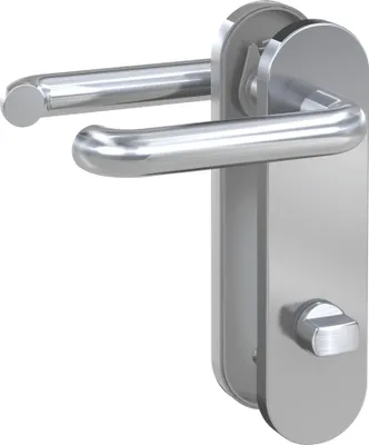 Produktbild von BASI - Kurzschild-Drücker-Garnitur - ZB 3800 - Edelstahl - Lochung: WC - links - 7304-0328