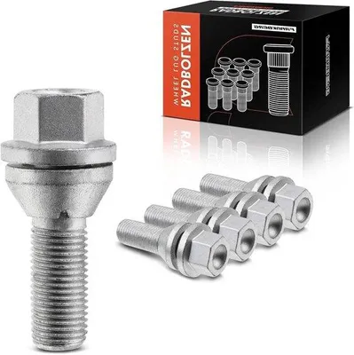 Zdjęcie produktu dla Zestaw śrub samochodowych – M14x15 – czarne z metalicznym wykończeniem – do napraw samochodowych