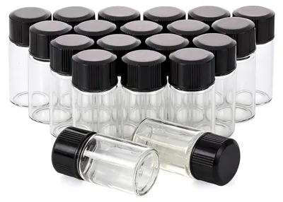Imagen del producto de Frascos de vidrio transparentes, de 3 ml, paquete de 20 unidades, para pequeñas cantidades
