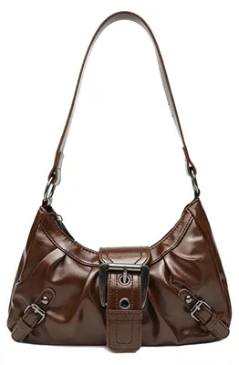 Imagen del producto de Bolso bandolera retro para mujer, estilo vintage elegante, color marrón