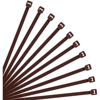 Produktbild von Kabelbinder Braun 500 Stück 250mm x 3.6mm UV-beständig 18,2 kg Zugfestigkeit