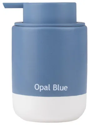 Produktbild von Estia Seifenspender Seifendispenser 280 ml aus Keramik weiß blau Flüssigseifenspender