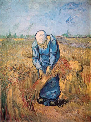 Produktbild von Vincent Van Gogh Kunstdruck Bild - Die Garbenbinderin, 1889 (80 x 60 cm)