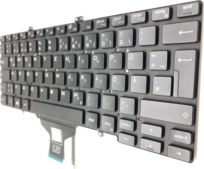 Produktbild von DEUTSCHE - Schwarz Tastatur mit Beleuchtung kompatibel für Dell Latitude 12 E7240-2624