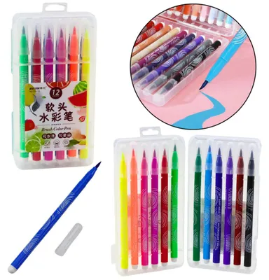 Immagine prodotto di Pastelli acquerellabili Leantoys in astuccio, colorati, set da 12