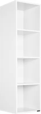 Produktbild von CASARIA® Bücherregal mit 4 Fächer 106x30x30cm Kippschutz Bodenschoner 40kg Belastbarkeit Wohnzimmer Schlafzimmer Büro Regal Standregal Würfelregal Weiß