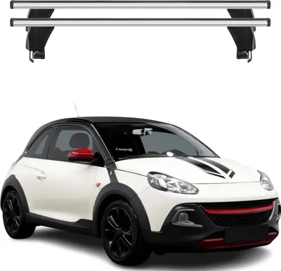 Image de Menabo Barres de toit Transversales pour Opel Adam 2013-2019 Alu Gris ABE 2x