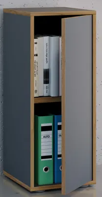Produktbild von VCM Holz Büroschrank Ordner Aktenschrank Büromöbel Schrank Salia 2-fach Breite 30 cm Drehtür
