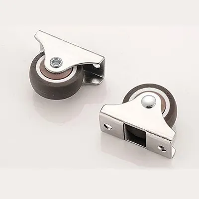 Produktbild von 4 Stück Lenkrollen, Robuste Transportrollen für Möbel und schwere Gegenstände (Silber)