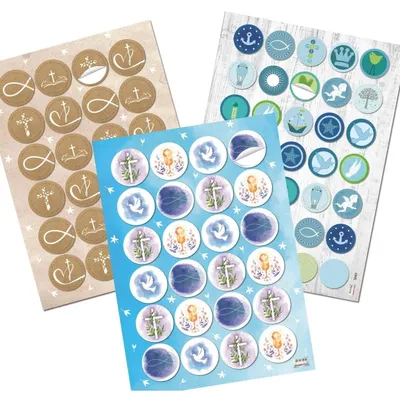 Produktbild von 83 Aufkleber mit christlichen Motiven - Geschenkaufkleber Taufe