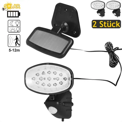 Obrázek produktu pro 2x solární venkovní lampa s 15 LED diodami a detektorem pohybu